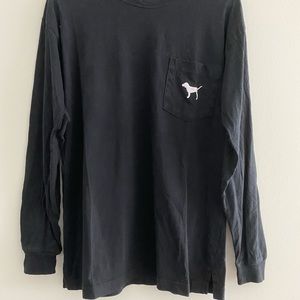 Black long sleeve tee from VS Pink